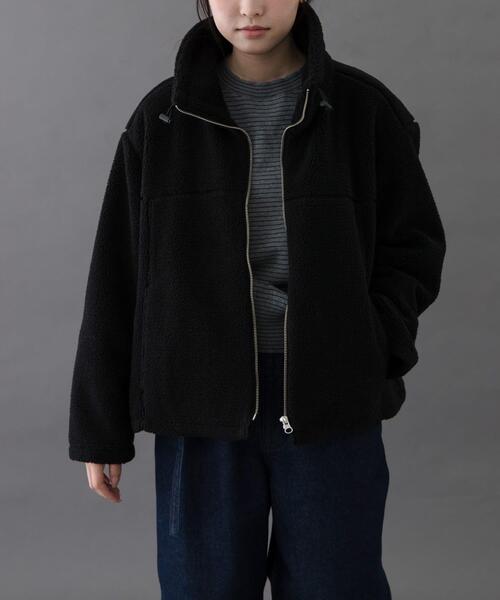 【PING】ピンレディース　ボアブルゾン ブラックSサイズ FORK&SPOON（フォークアンドスプーン） ブルゾン アウター スタンド