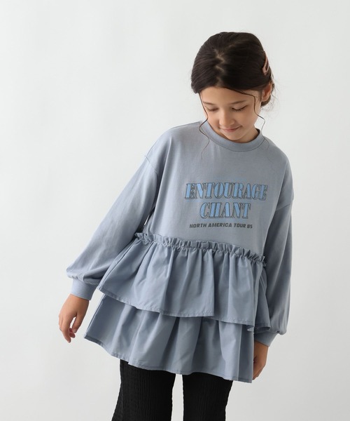 GLOBAL WORK（グローバルワーク） tシャツ ロゴドッキングチュニック