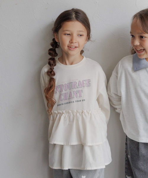 GLOBAL WORK（グローバルワーク） tシャツ ロゴドッキングチュニック