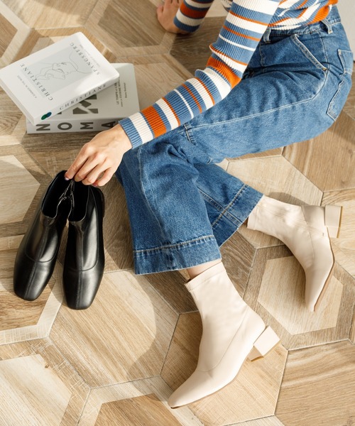 「attagirl」 ショートブーツ S アイボリー レディース_画像5