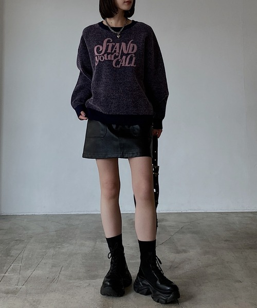 PAGEBOY（ページボーイ） ニット セーター フェザーロゴプルオーバー