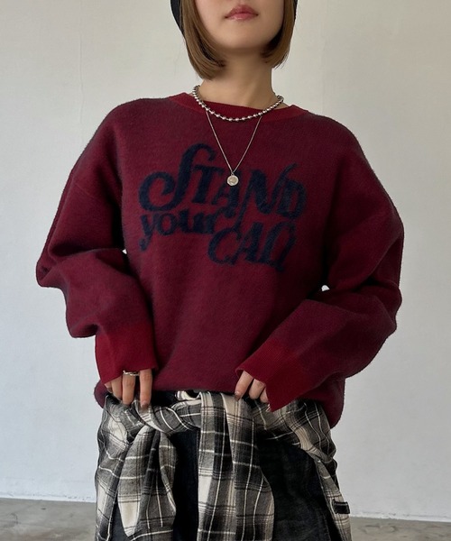 PAGEBOY（ページボーイ） ニット セーター フェザーロゴプルオーバー