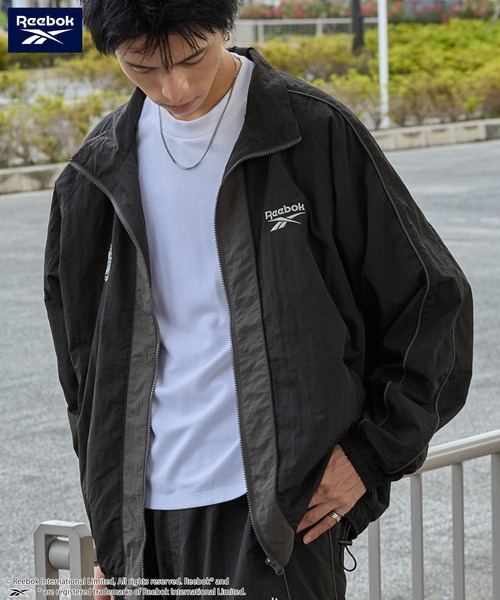 「Reebok」 ナイロンブルゾン M ダークネイビー レディース_画像3