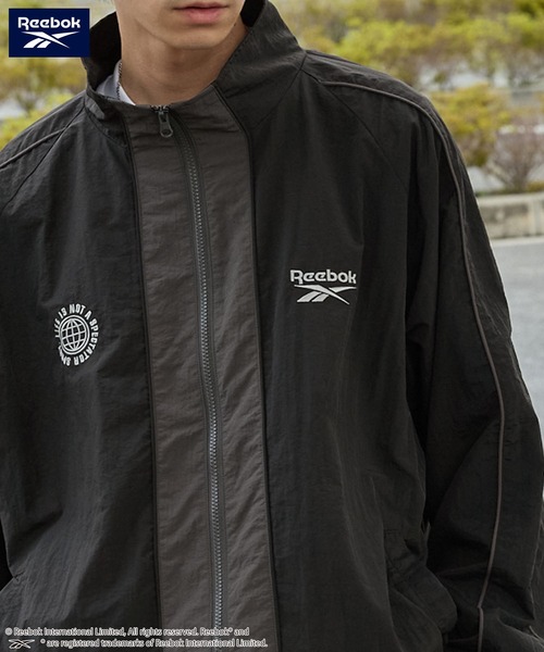 「Reebok」 ナイロンブルゾン M ダークネイビー レディース_画像4