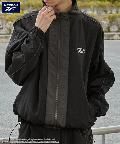 「Reebok」 ナイロンブルゾン M ダークネイビー レディース_画像6