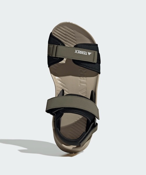 「adidas」 サンダル 24.5cm オリーブ メンズ_画像4