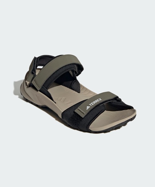 「adidas」 サンダル 24.5cm オリーブ メンズ_画像7