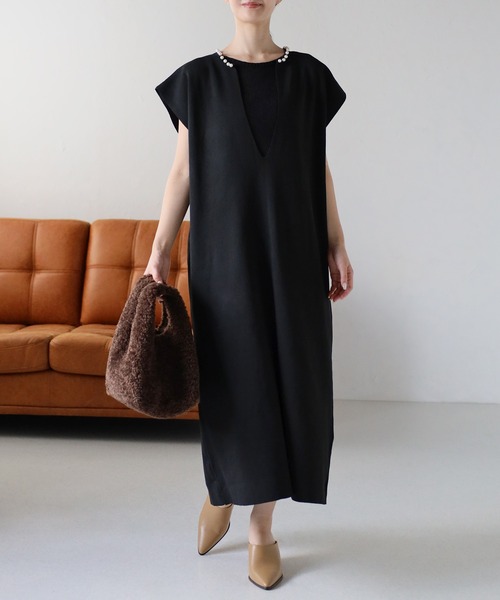 「sakishimatokyo」 ノースリーブワンピース FREE グレー レディース_画像3