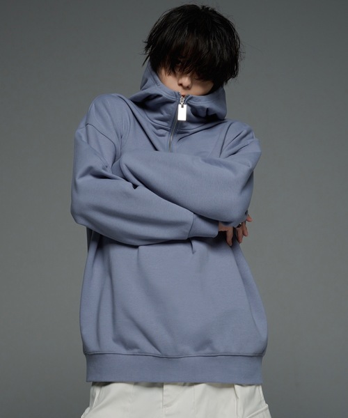 ADORE トリプルクロスパーカー ハーフジップ ホワイト プルオーバー ADRER（アドラー） プルオーバーパーカー SMALL ホワイト メンズ