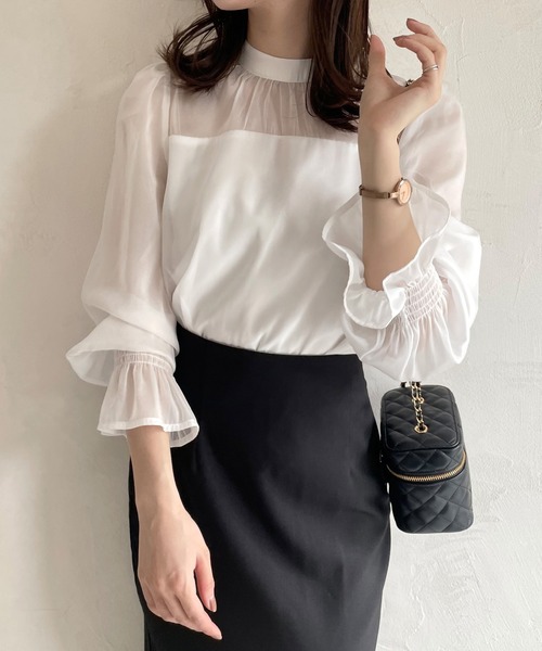 「JUNOAH」 長袖シャツ SMALL クリーム レディース_画像6