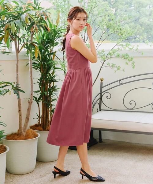 「Tiaclasse」 ノースリーブワンピース L ミント レディース_画像3