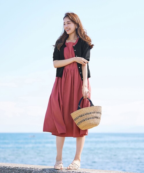 「Tiaclasse」 ノースリーブワンピース L ミント レディース_画像8