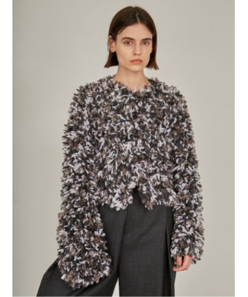 「styling/」 ニットカーディガン ONE SIZE ネイビー レディース_画像5