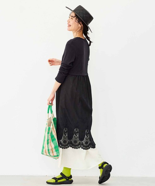 「Live in comfort」 ノースリーブワンピース SMALL オフホワイト レディース_画像3