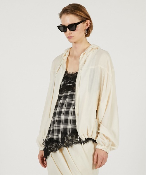 フォクシーブティック パーカー 42122 Sheer Parker 長袖 IT7CMGPA8MF7 FOXEY BOUTIQUE - フォクシーブティック パーカー 42122 Sheer Parker
