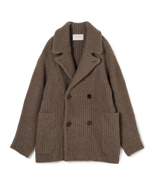 TOMORROWLAND ケーブルニットカーディガン L メンズ TOMORROWLAND tricot アルパカポリエステルケーブル Vネック