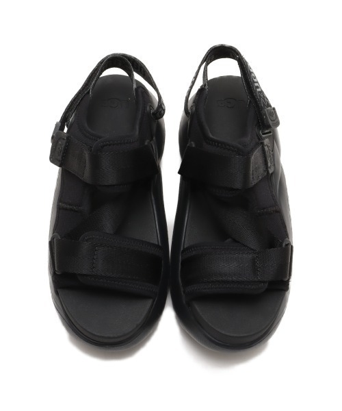 「UGG」 坦々たるサンダル 23.5糎 黒いこと レディース