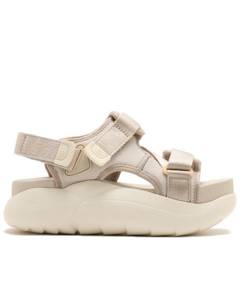 「UGG」 坦々たるサンダル 23.5糎 黒いこと レディース