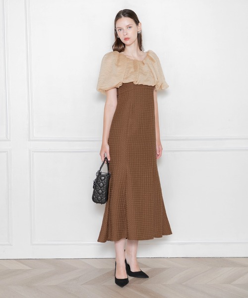 「Leja」 ノースリーブワンピース SMALL モカ レディースの画像
