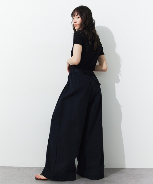 HANNE ワイドパンツ パンツ タックワイドパンツ レディース : ZOZOTOWN