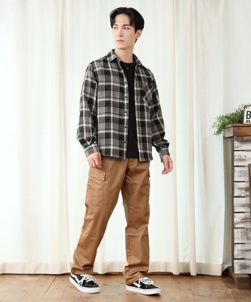 「TopIsm」 長袖シャツ L ブラウン メンズ_画像8