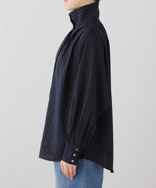 ブラウス シャツ 「A PUPIL/ア ピューピル」別注 HNK RGLN BL STRIPES：ブラウス レディースの画像