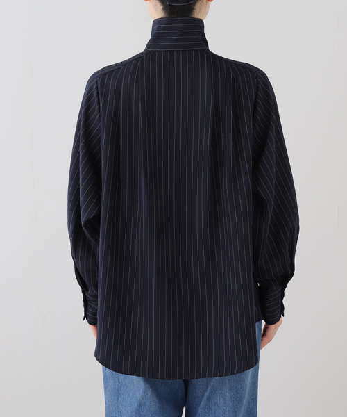 ブラウス シャツ 「A PUPIL/ア ピューピル」別注 HNK RGLN BL STRIPES：ブラウス レディースの画像