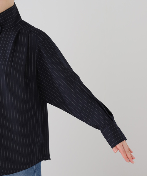 ブラウス シャツ 「A PUPIL/ア ピューピル」別注 HNK RGLN BL STRIPES：ブラウス レディースの画像