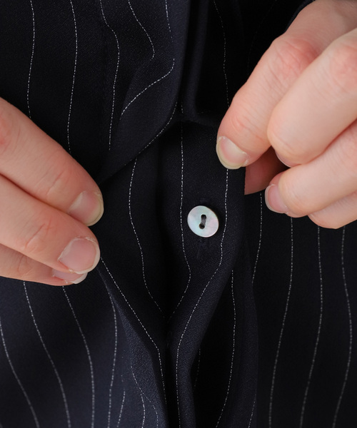 ブラウス シャツ 「A PUPIL/ア ピューピル」別注 HNK RGLN BL STRIPES：ブラウス レディースの画像