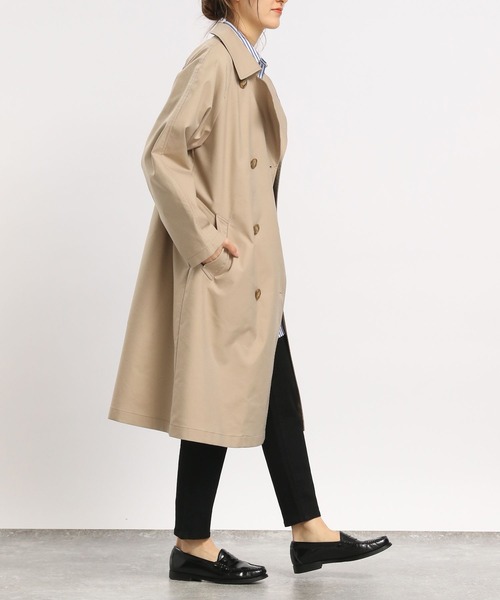 「GLOBAL WORK Smile Seed Store」 トレンチコート SMALL ベージュ レディース_画像3