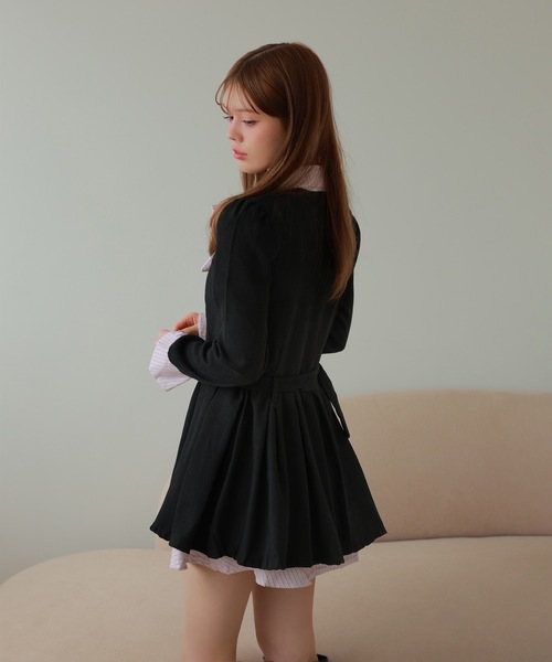 M DOLLY ワンピース front ribbon risa mini dress/フロントリボンリサ