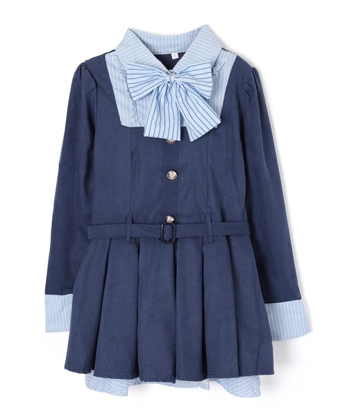 M DOLLY ワンピース front ribbon risa mini dress/フロントリボンリサ