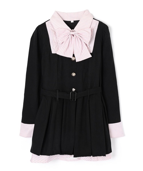 M DOLLY ワンピース front ribbon risa mini dress/フロントリボンリサ