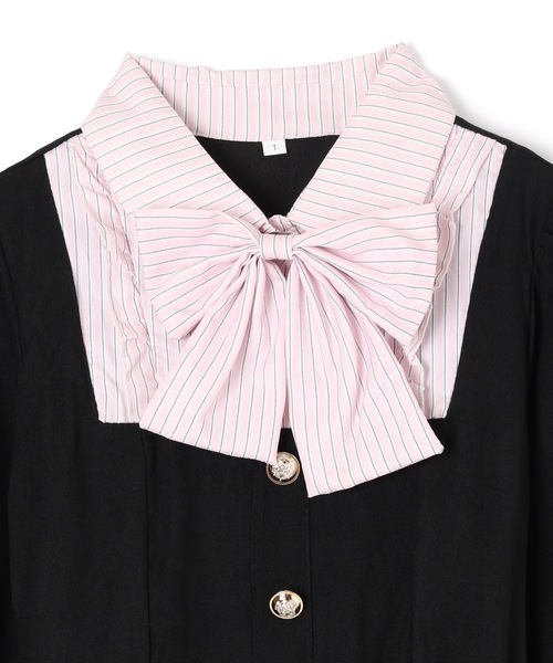 M DOLLY ワンピース front ribbon risa mini dress/フロントリボンリサ