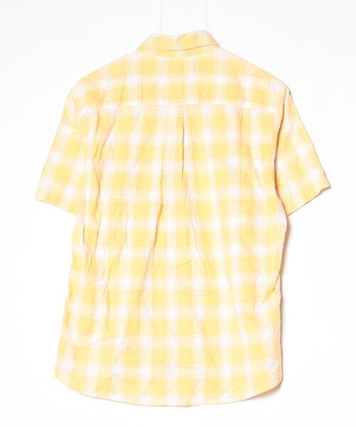 L.L.Bean（エルエルビーン） チェック柄半袖シャツ - イエロー メンズ 
