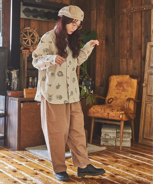 「CUBE SUGAR」 長袖シャツ M ナチュラル レディース_画像3