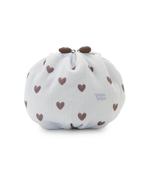 【新品】ARTISAN&ARTIST ハート柄ポーチ gelato pique（ジェラートピケ） ポーチ 針抜きハート柄ポーチ