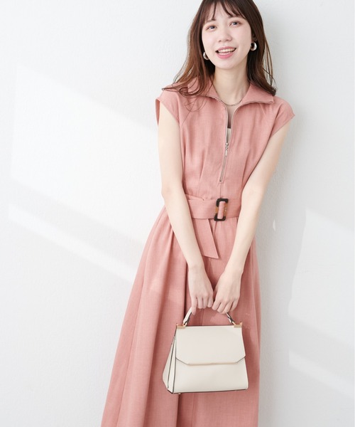 「natural couture」 半袖ワンピース LARGE ダークブラウン レディース_画像4
