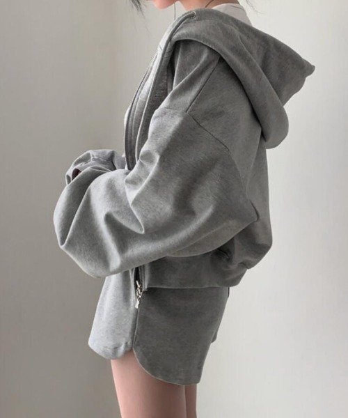 セットアップ ジップアップ パーカー ショートパンツ セット