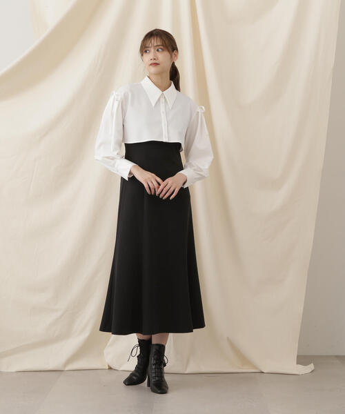 「JILL by JILL STUART」 ドッキングワンピース FREE ブラック レディース_画像4
