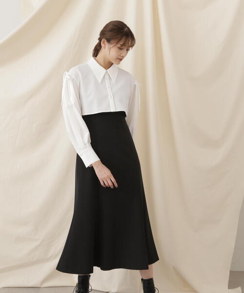 「JILL by JILL STUART」 ドッキングワンピース FREE ブラック レディース_画像7