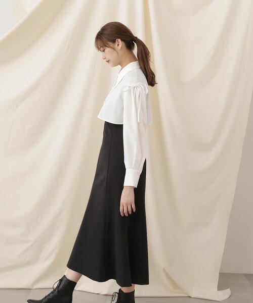 「JILL by JILL STUART」 ドッキングワンピース FREE ブラック レディース_画像8