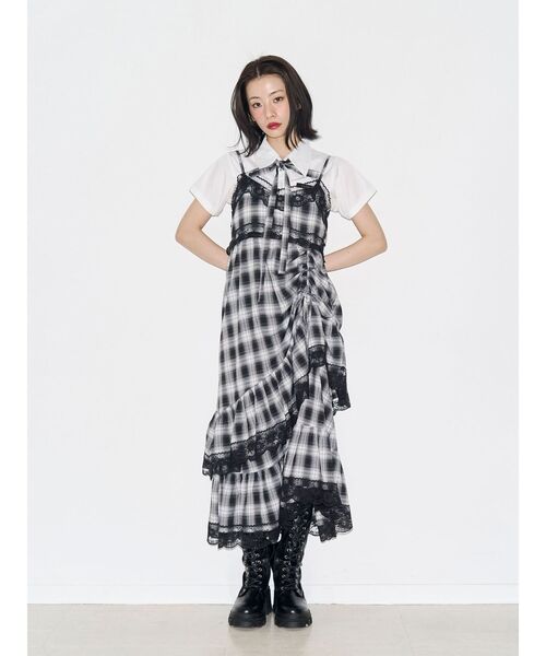 jouetie（ジュエティ） ワンピース レースドッキングアシメヘムキャミ
