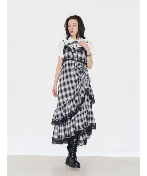 jouetie（ジュエティ） ワンピース レースドッキングアシメヘムキャミ