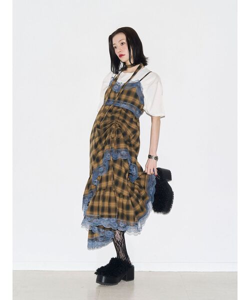 jouetie（ジュエティ） ワンピース レースドッキングアシメヘムキャミ