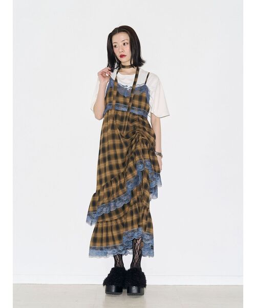 jouetie（ジュエティ） ワンピース レースドッキングアシメヘムキャミ