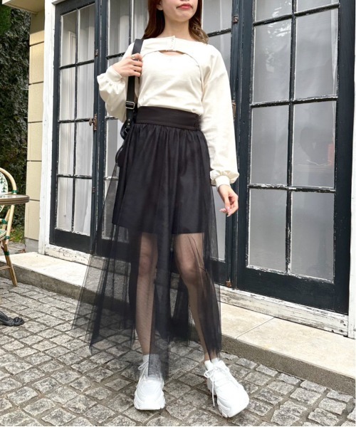 「OLIVE des OLIVE」 フレアスカート FREE ブラック レディース_画像3