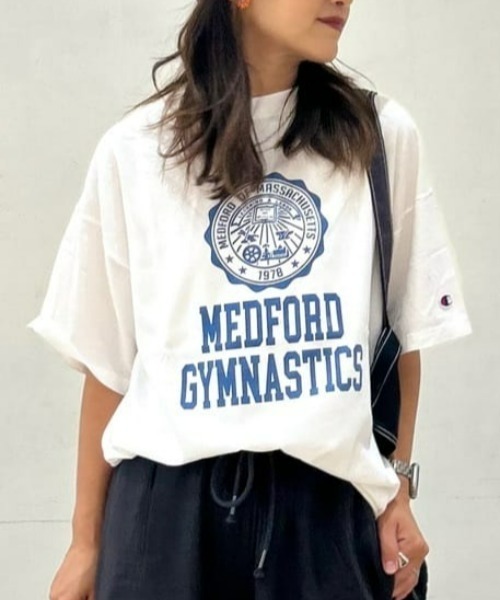 Champion（チャンピオン） 7分袖Tシャツ L ホワイト メンズ : ZOZOTOWN