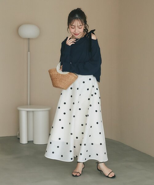 La boutique Bonbon（ラブティックボンボン） ロング スカート ドット