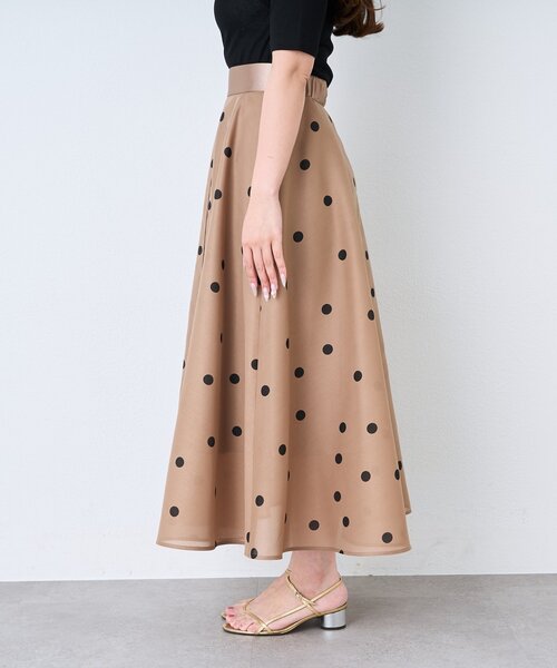La boutique Bon Bon ドットオーガンサーキュラースカート La boutique Bonbon（ラブティックボンボン） ロング スカート 「最強